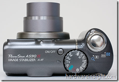 Canon Powershot A590 IS top